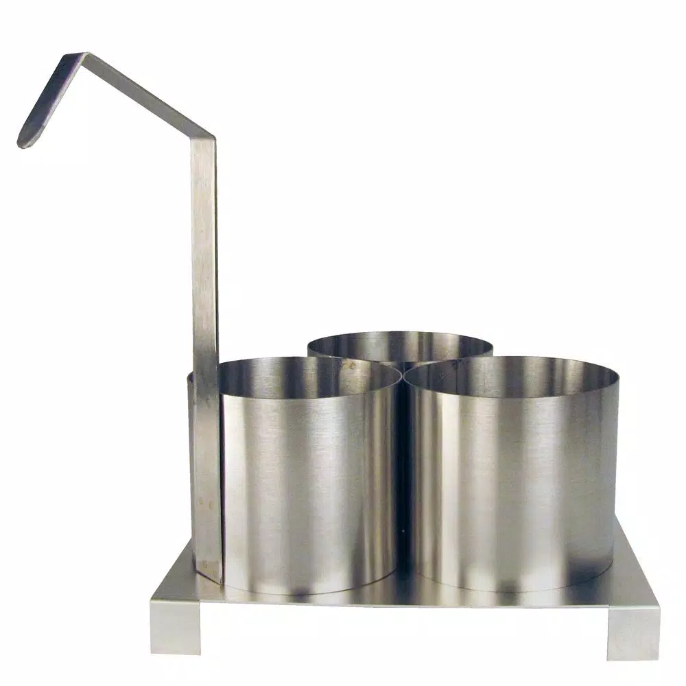 Paragon 4.5 in. Funnel Cake Mold Ring with Base Plate, Stainless Steel