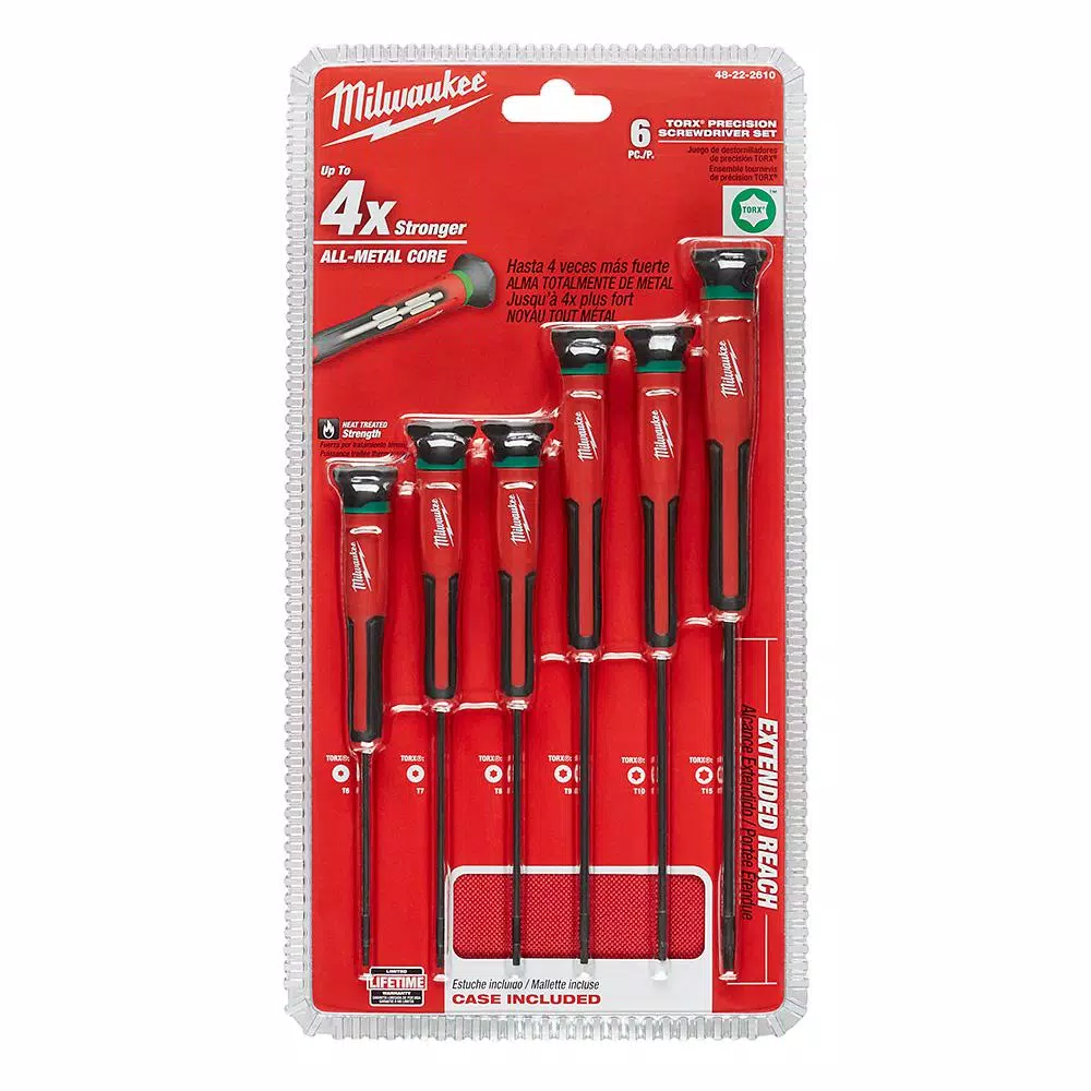 Milwaukee 6-Piece Torx Precision Screwdriver Set with All-Metal Core