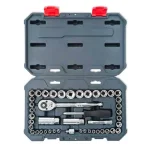 Crescent 45-Piece 1/4 in. and 3/8 in. Drive 6 and 12 Point SAE/Metric Socket Wrench Set thumbnail 2