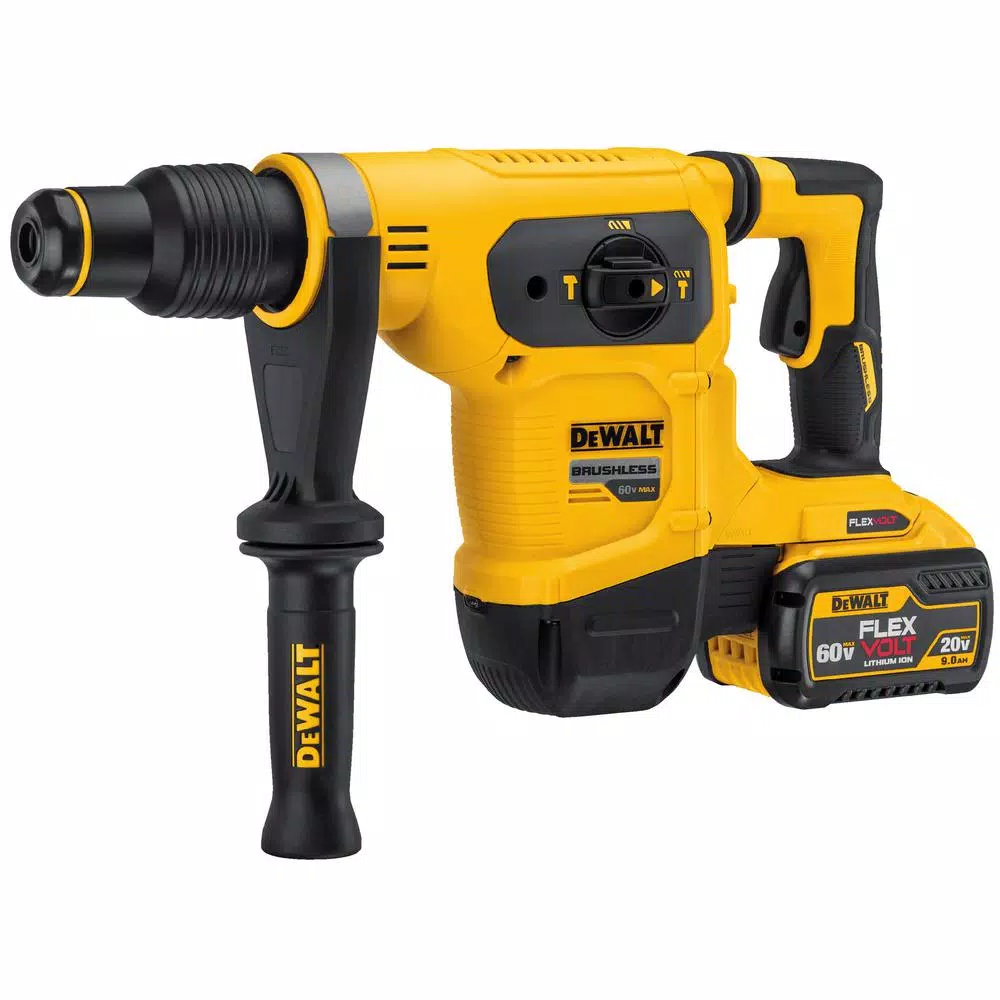 DEWALT 60V MAX FLEXVOLT Brushless 1-9/16 in. SDS MAX Rotary Hammer Kit with (2) 9.0 Ah Batteries & Impact Wrench