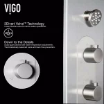 VIGO Dilana 66.875 in. Stainless Steel 6-Jet High Pressure Shower Panel System with Handheld Dual Shower thumbnail 6