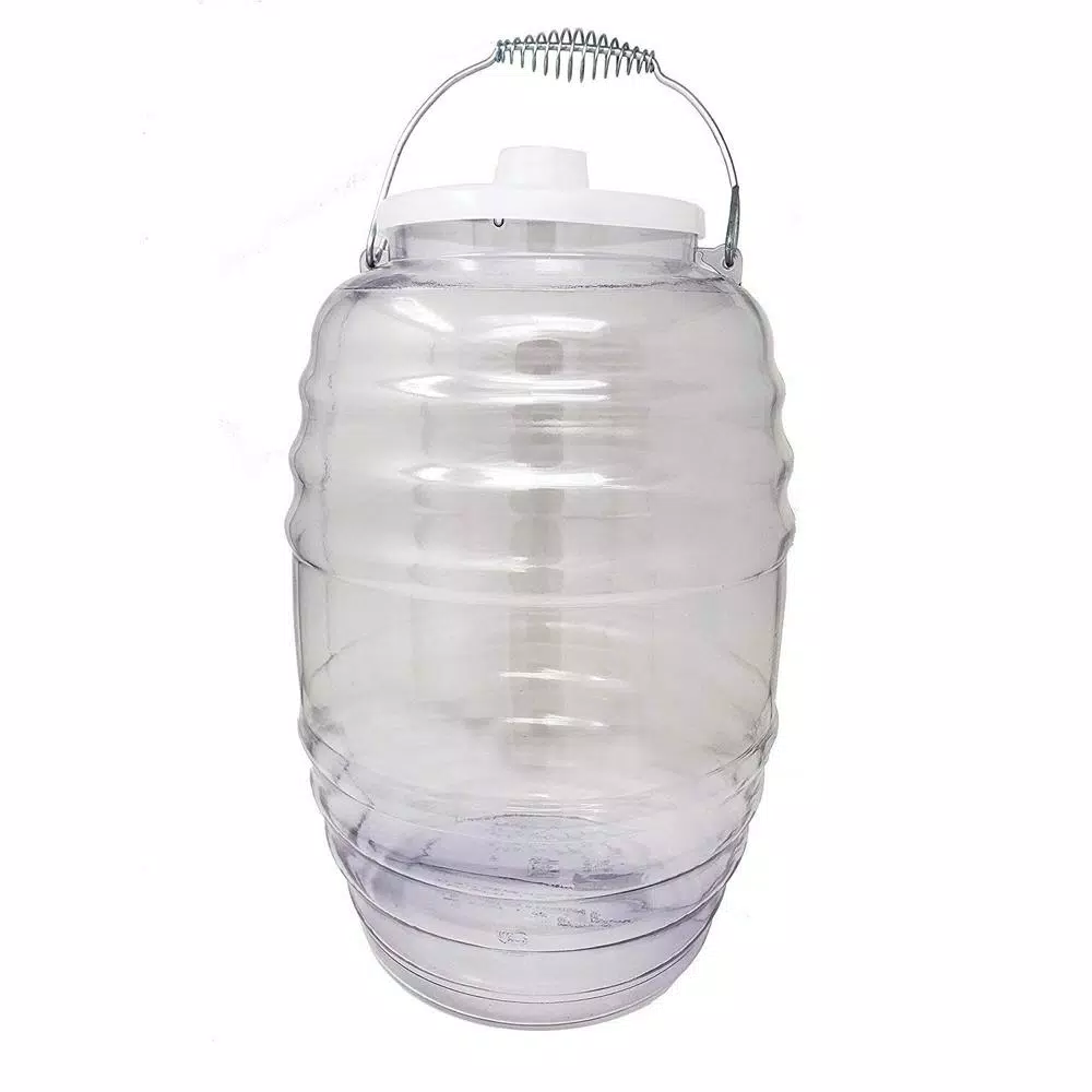 LavoHome 5 Gallon Vitrolero Aguas Frescas Beverage Dispenser with Lid, Clear Plastic