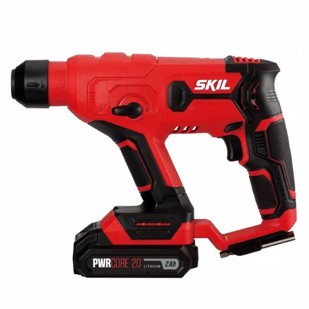 SKIL 20V PWRCORE SDS Plus Rotary Hammer Drill Kit with 2.0 Ah Battery and Charger