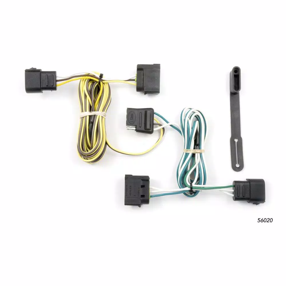 CURT Custom Vehicle-Trailer Wiring Harness for Ford E-150 E-250 E-350 Super Duty, 4-Way Flat, Quick T-Connector