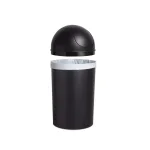 Umbra Grand 10.25 Gallon Plastic Waste Basket with Swing-Top Lid, Black thumbnail 4