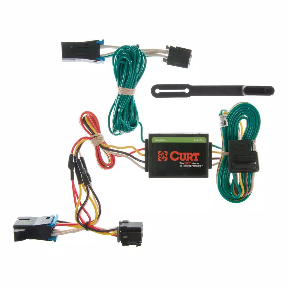 CURT Custom 4-Way Flat Trailer Wiring Harness for Chevrolet Express & GMC Savana 1500 2500 3500