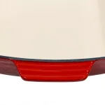 Sunnydaze Decor Red Enamel Cast Iron Deep Baking Dish and Roaster Pan, 2.85 Quart thumbnail 4