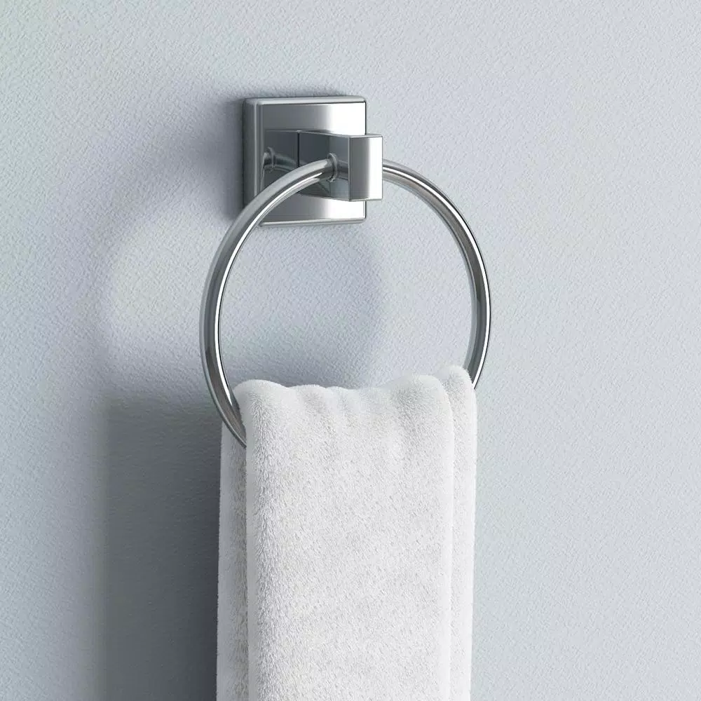 Franklin Brass Century Polished Stainless Steel Towel Ring - Modern Minimalist Hand Towel Holder