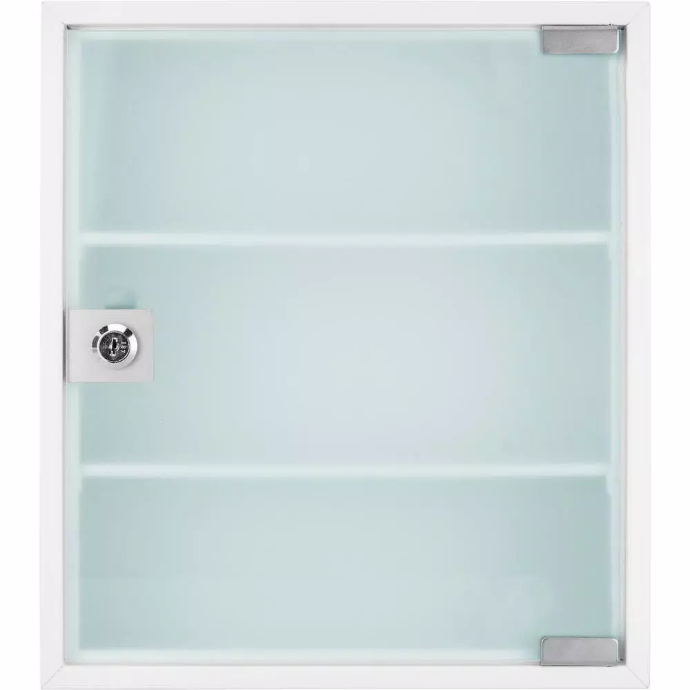 BARSKA Standard Medical Cabinet First Aid Kit with 3 Shelves and Magnetic Dry Erase Pad