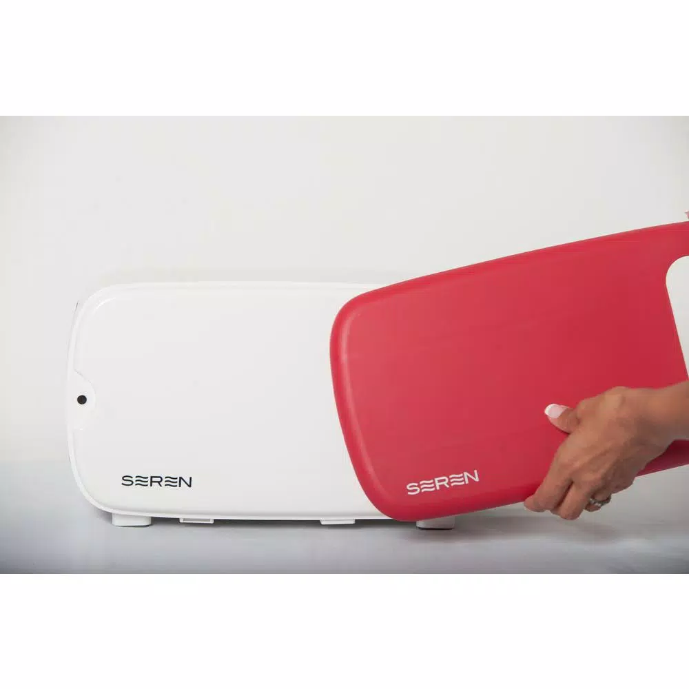 BergHOFF Seren 2-Slice Red Long Slot Toaster with Side Loading Design and Serving Tray Cover