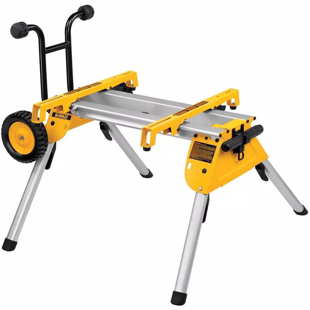 DEWALT 15 Amp 8-1/4 in. Compact Corded Jobsite Table Saw with Heavy-Duty Rolling Stand