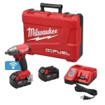 Milwaukee M18 FUEL ONE-KEY 1/2 in. Compact Impact Wrench Kit with (2) 5.0 Ah Batteries & Charger thumbnail 1