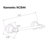 Nameeks Classic Hotel Chrome Toilet Paper Holder - Zinc Alloy Wall Mounted thumbnail 2
