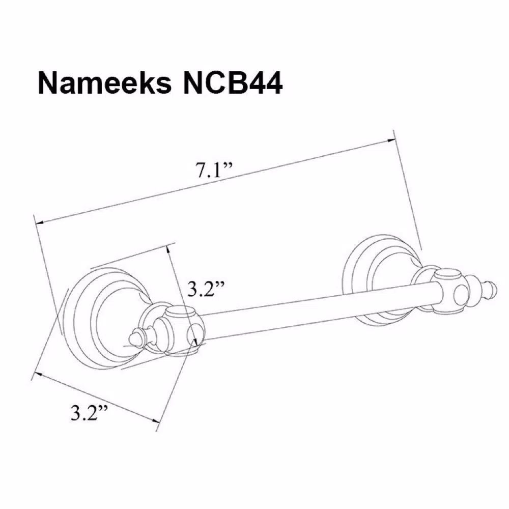 Nameeks Classic Hotel Chrome Toilet Paper Holder - Zinc Alloy Wall Mounted