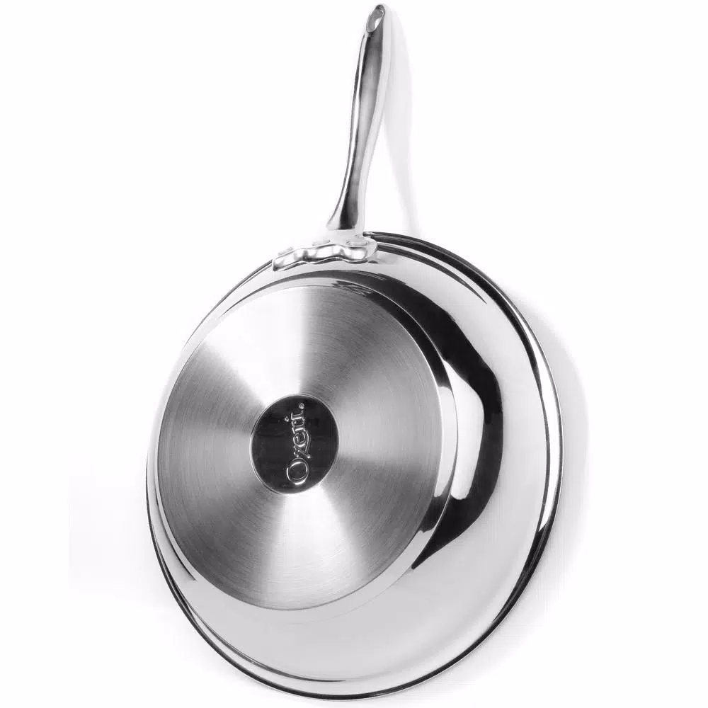 Ozeri Earth Pan ETERNA 12 in. Stainless Steel Nonstick Frying Pan, Black Interior