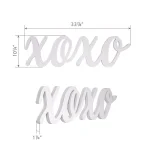 Pinnacle Script XOXO White Wood Decorative Sign - Large Handcrafted Farmhouse Wall Decor thumbnail 6