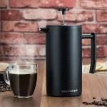 Belwares 34 oz. Black Stainless Steel French Press Coffee Maker thumbnail 2