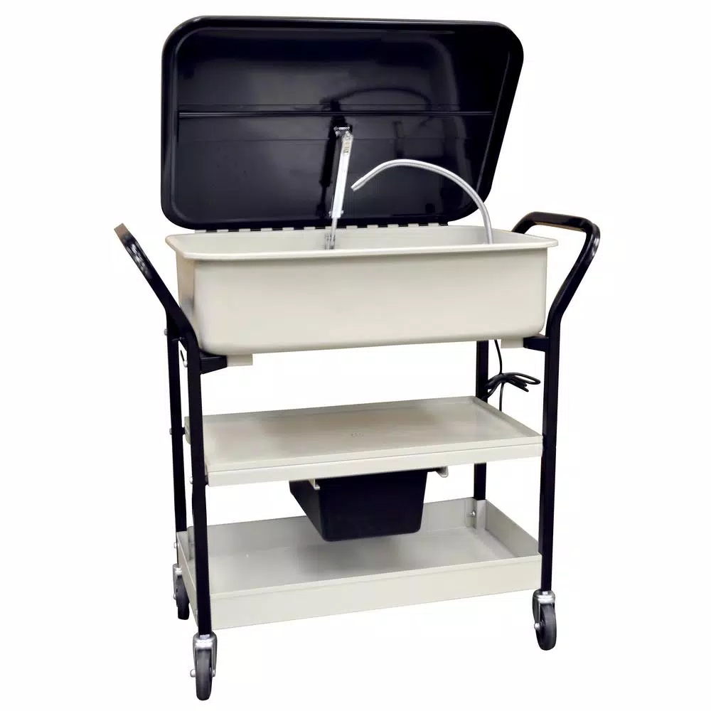 BLACK BULL 20 Gal. Mobile Parts Washer with 120V Pump