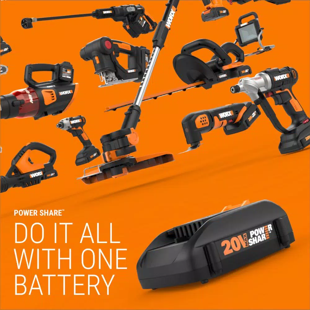 Worx 20V Power Share 3-3/8 in. Compact Cordless Circular Saw (Tool Only)