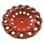 EDiamondTools 7 in. Aggressive S Segment Diamond Grinding Wheel for Concrete & Coating Removal, 5/8"-11 Threaded Arbor thumbnail 1