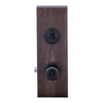 Copper Creek Colonial Tuscan Bronze Entry Door Knob with Single Cylinder Deadbolt Lockset thumbnail 4