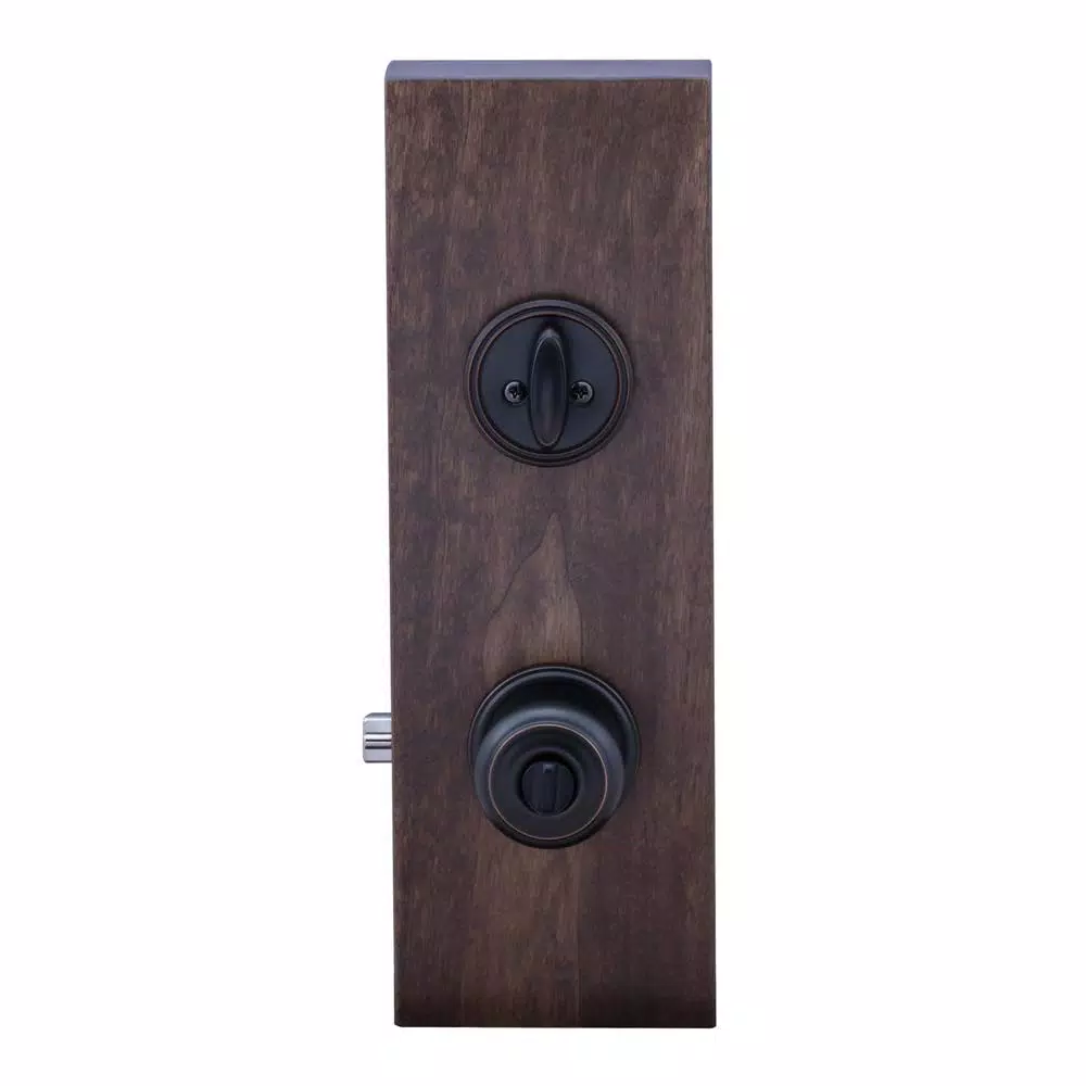 Copper Creek Colonial Tuscan Bronze Entry Door Knob with Single Cylinder Deadbolt Lockset