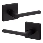 Kwikset Lisbon Square Matte Black Half-Dummy Door Lever thumbnail 5