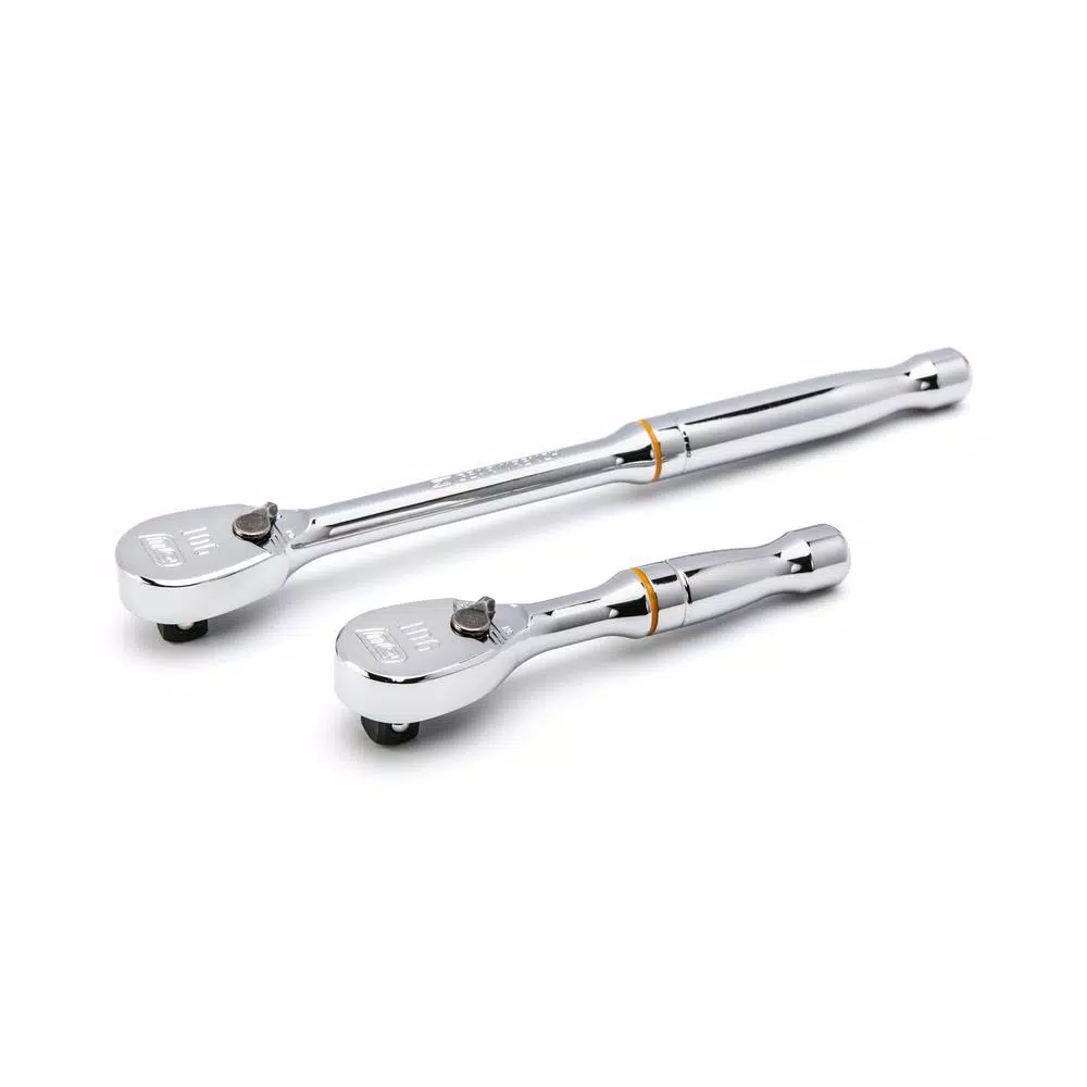 GEARWRENCH 3/8 in. Drive 90-Tooth Compact Head Teardrop Ratchet Set, 2-Piece