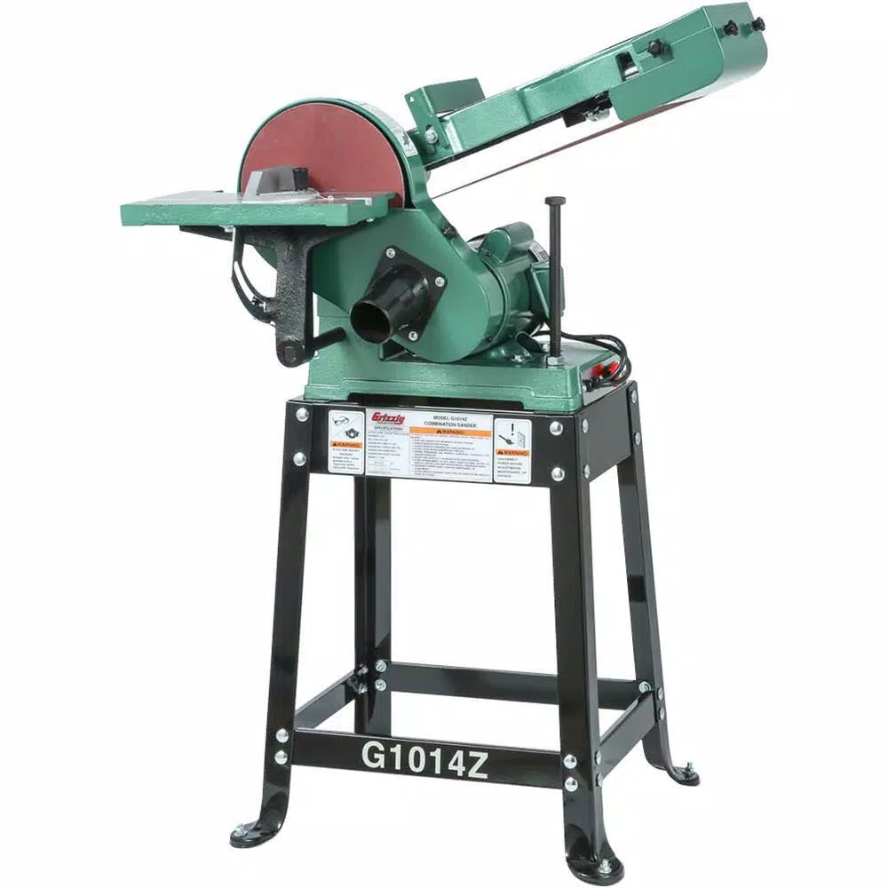 Grizzly Industrial G1014Z 6 in. x 48 in. Belt and 9 in. Disc Combination Sander with A-Frame Stand