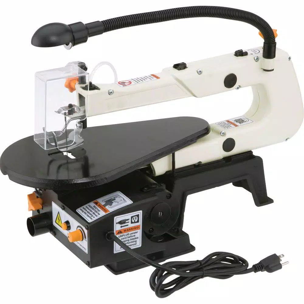 Shop Fox 16 in. Variable Speed Scroll Saw with Cast-Iron Construction