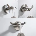 Kraus Elie Double Robe and Towel Hook, Brushed Nickel thumbnail 3