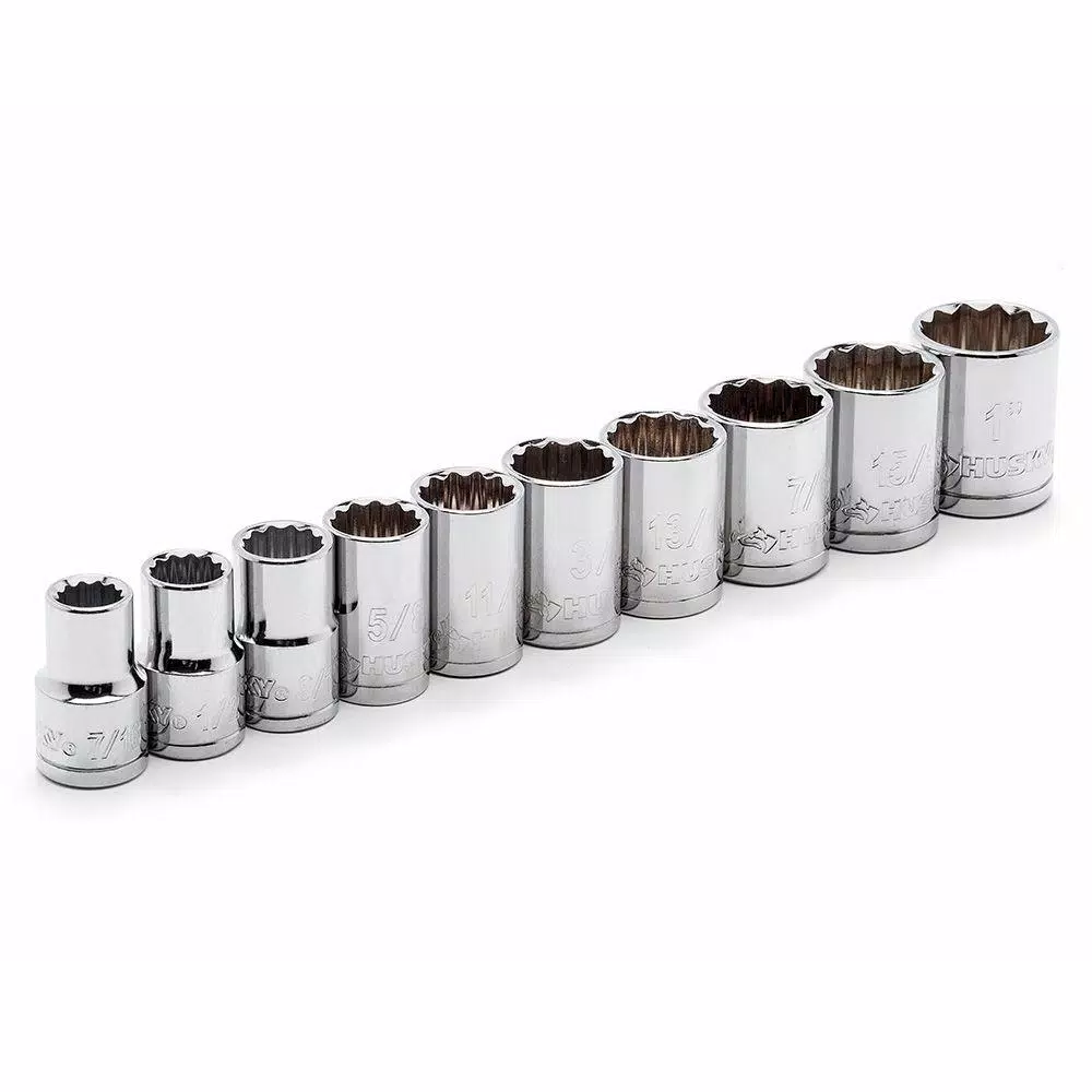 Husky 22-Piece 1/2 in. Drive Ratchet and SAE/Metric Socket Set