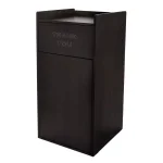 Alpine Industries 40 Gal. Black Wood Commercial Tray Top Waste Enclosure Trash Receptacle thumbnail 2