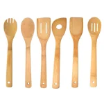 Home Basics Bamboo Kitchen Utensil Set (6-Piece) - Natural Honey Finish thumbnail 1