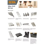 BORA 96-Piece Steel Drill and Driver Bit Set with Hard Plastic Storage Case thumbnail 3