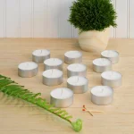 LUMABASE Mega Extra Large White Tea Light Candles, Unscented Paraffin Wax, 12-Count thumbnail 2