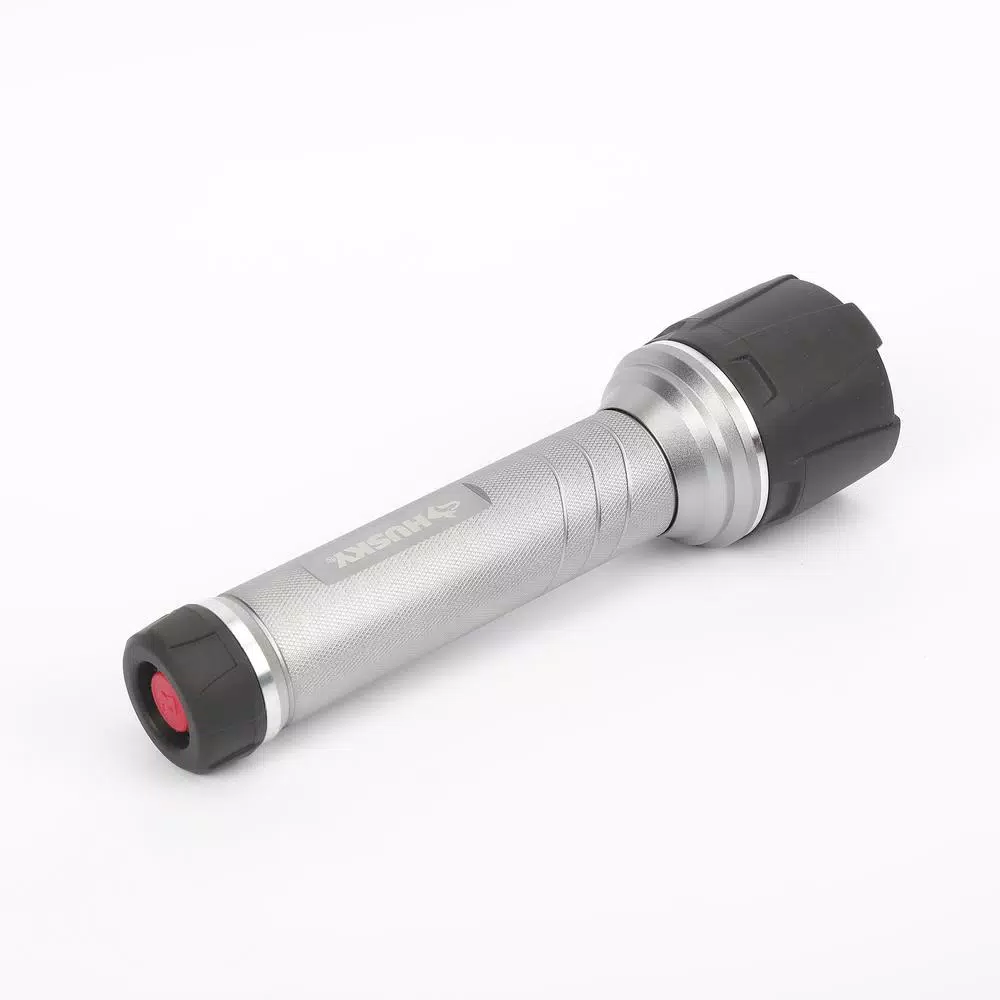 Husky 500 Lumen LED Dual Beam Aluminum Flashlight, Waterproof & Impact Resistant