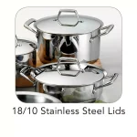Tramontina Gourmet Prima 10-Piece Stainless Steel Cookware Set, Tri-Ply Induction Ready thumbnail 5