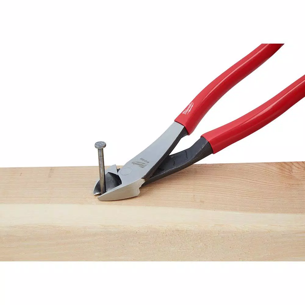 Milwaukee 8 in. Angled Head Diagonal Cutting Pliers with Dipped Grip