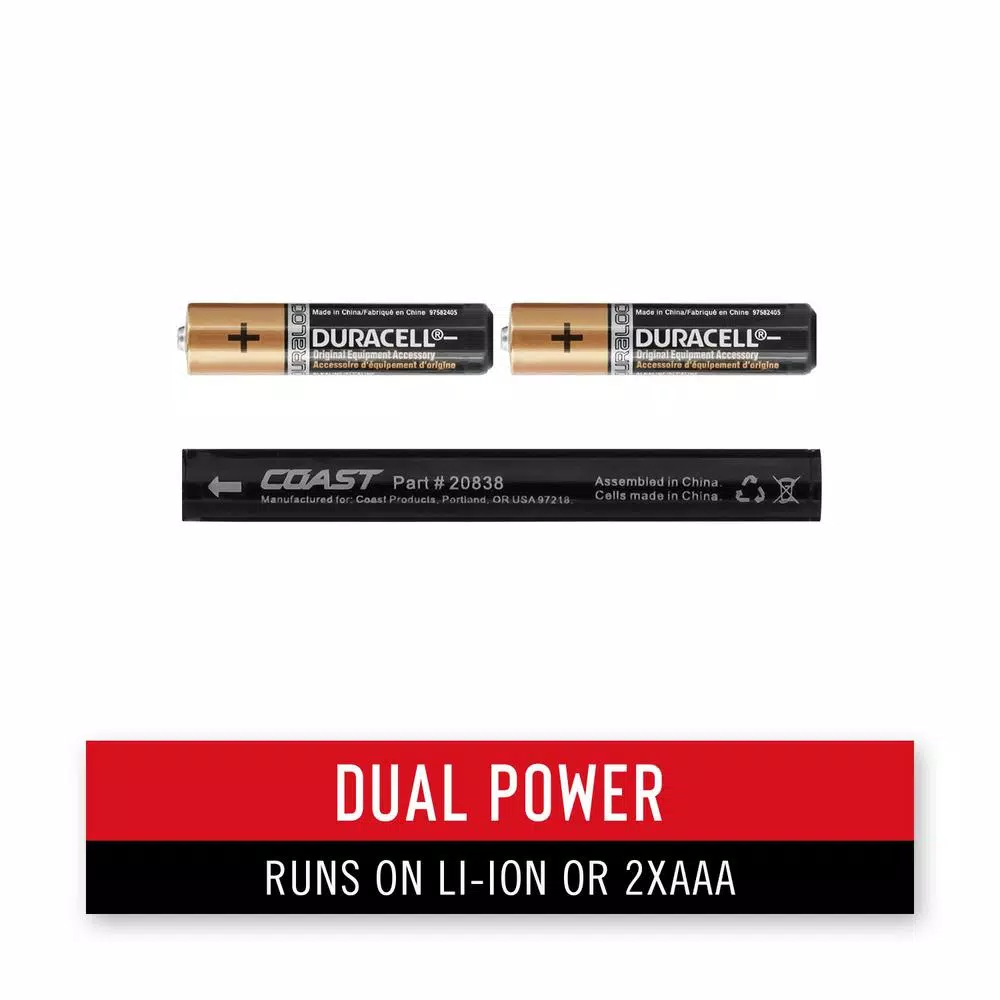 Coast HP3R 245 Lumens Rechargeable Dual Power Focusing LED Penlight
