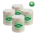 Unbranded 6 in. Natural Sugarcane Plates, Biodegradable & Compostable, 600 Pack thumbnail 2