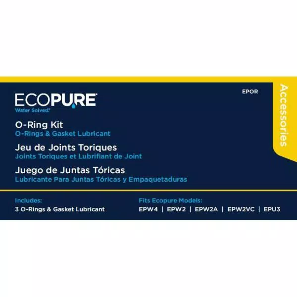 EcoPure Replacement O-Ring Kit with Gasket Lubricant for Water Filtration Systems