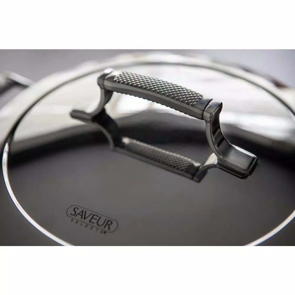 Saveur Selects 2 qt. Tri-Ply Stainless Steel Chef's Pan with Lid