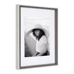 Kate and Laurel Gibson 11 x 14 in. Gallery Wall Picture Frame Set, Matted to 8 x 10 in., Gray and White (Set of 4) thumbnail 2