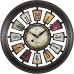 FirsTime & Co. FirsTime 22.5 in. Round Numeral Plaques Wall Clock, Multicolor Modern Quartz Analog thumbnail 2