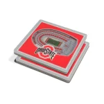 YouTheFan NCAA Ohio State Buckeyes StadiumViews 3D Acrylic Coasters, 2-Pack thumbnail 1