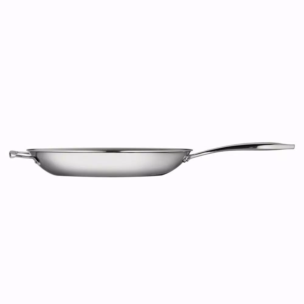 Tramontina Gourmet 12 in. Tri-Ply Clad Stainless Steel Frying Pan with Helper Handle
