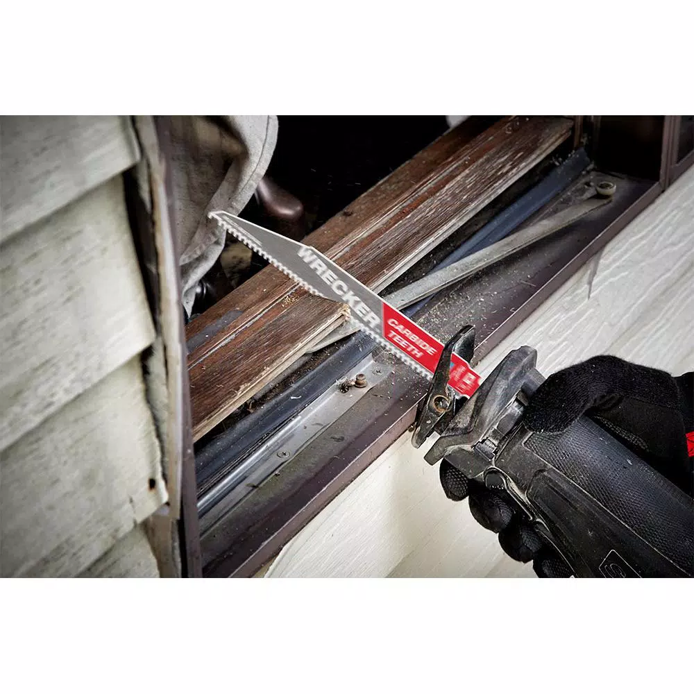 Milwaukee WRECKER 9 in. 6 TPI Carbide Teeth Multi-Material Reciprocating Saw Blade (3-Pack)