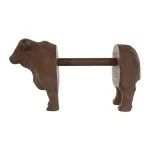 3R Studios Brown Cow Shaped Freestanding Paper Towel Holder - Farmhouse Style Resin thumbnail 1