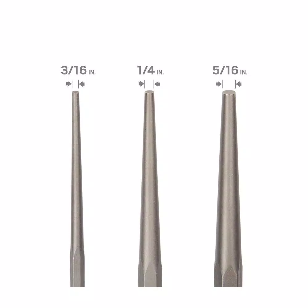 TEKTON 3-Piece Long Alignment Punch Set (3/16, 1/4, 5/16 in.)